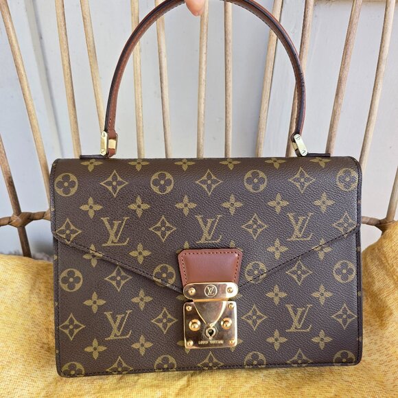 LOUIS VUITTON Concorde Monogram Handbag Brown vintage - Picture 1 of 14